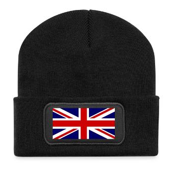 Union Jack Flag – Pop Art Style - Recycled Patch Beanie - black - Front