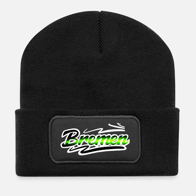 Bremen - Recycelte Patch Beanie - Schwarz