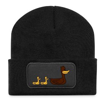 Duck Family - Recycled Patch Beanie - black - Front