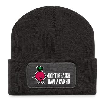 Don't be sadish have a radish funny dietician - Recycled Patch Beanie - dark grey - Front