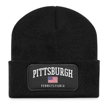 Arc de Pittsburgh avec drapeau - Beanie recyclé à patch - noir - Devant