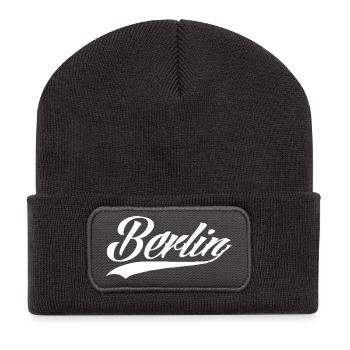 berlin berlingirl berlinermauer allemagne capitale - Beanie recyclé à patch - charbon - Devant