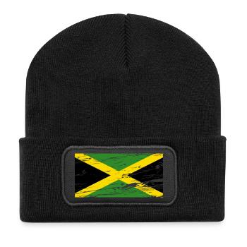 Drapeau de la Jamaïque - Beanie recyclé à patch - noir - Devant