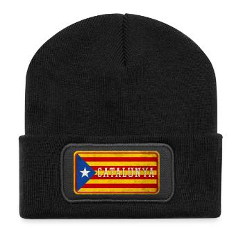 signe vintage catalogne - Beanie recyclé à patch - noir - Devant