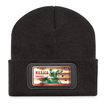 bouclier de cowboy du Mexique - Beanie recyclé à patch - charbon - Devant