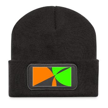 Am Ball bleiben! - Recycelte Patch Beanie - Dunkelgrau - Vorne