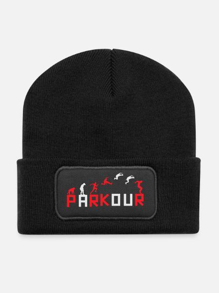 Evolution of Running Sequence Design - Recycled Patch Beanie - black