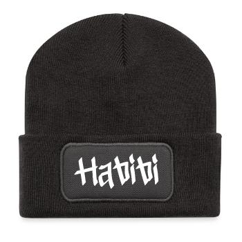 Habibi - Recycelte Patch Beanie - Dunkelgrau - Vorne