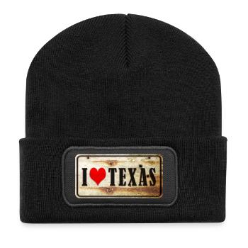I love Texas - Recycled Patch Beanie - black - Front