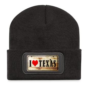 I love Texas - Recycled Patch Beanie - dark grey - Front