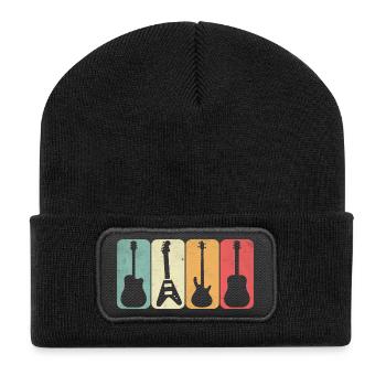 Guitars - Recycled Patch Beanie - black - Front