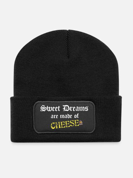 Käseträume Gothic - Recycelte Patch Beanie - Schwarz