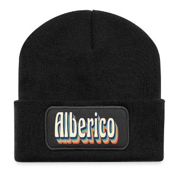 Alberico t-shirt retro vintage t-shirt gift - Recycled Patch Beanie - black - Front