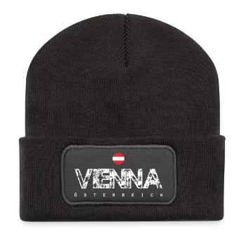 Vena Österreich Distressed Logo - Recycled Patch Beanie - dark grey - Front