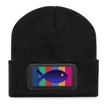 fish - Recycled Patch Beanie - black - Front
