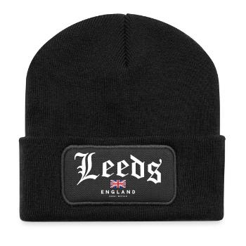 Leeds Great Britain - Recycelte Patch Beanie - Schwarz - Vorne