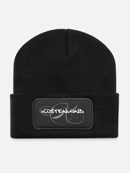 K wie Küstenkind - Recycelte Patch Beanie - Schwarz