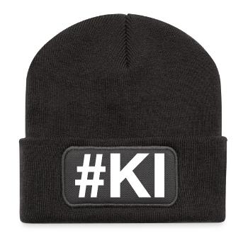 AI Artificial Intelligence - Recycled Patch Beanie - dark grey - Front