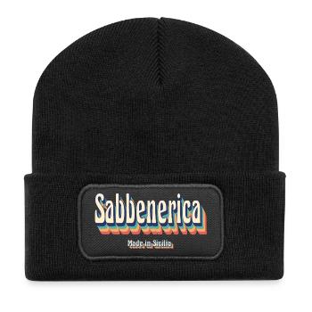 Sicilia sabbenerica T-Shirt Sizilianischer Gruß - Recycelte Patch Beanie - Schwarz - Vorne