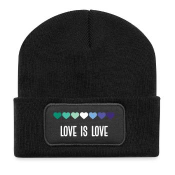 LGBT Pride Month - Love is Love (Gays) - Recycled Patch Beanie - black - Front