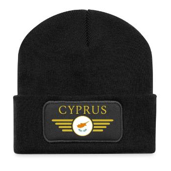 Ich liebe Zypern, Eleganz Stil Design T-Shirt - Recycelte Patch Beanie - Schwarz - Vorne