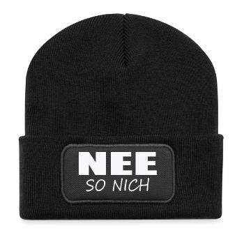 NO, NOT LIKE THAT - Recycled Patch Beanie - black - Front