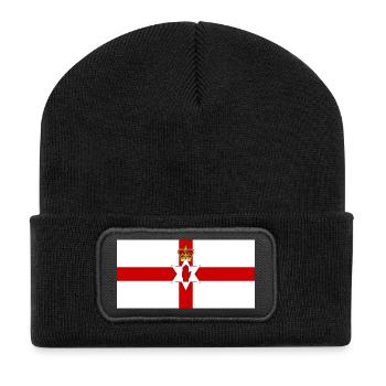 Nordirland - Recycelte Patch Beanie - Schwarz - Vorne