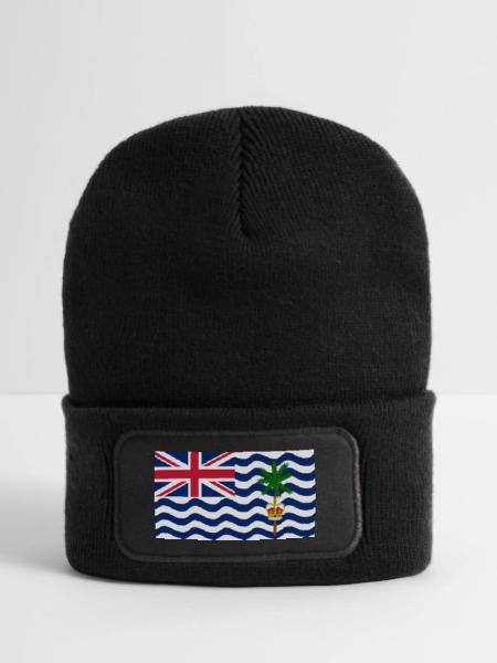Britisches Territorium im Indischen Ozean - Recycelte Patch Beanie - Schwarz - Vorne