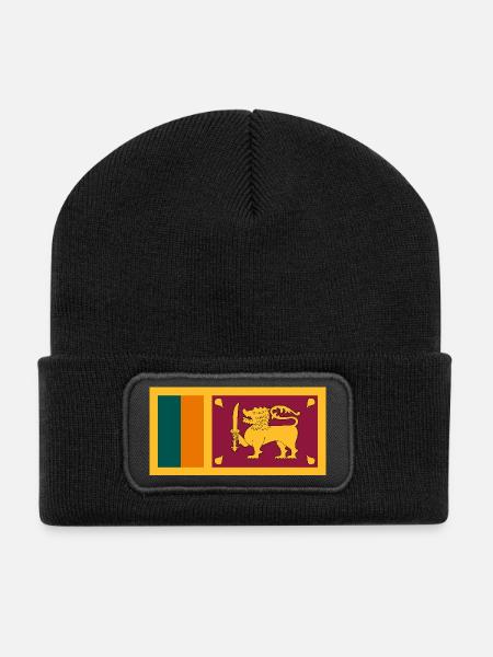 Sri Lanka - Beanie recyclé à patch - noir