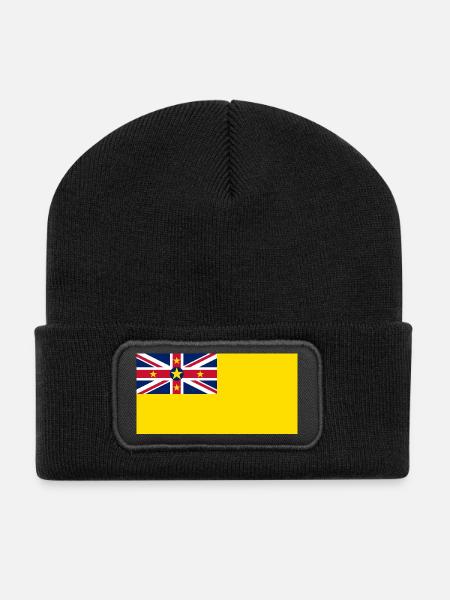 Niue - Recycelte Patch Beanie - Schwarz