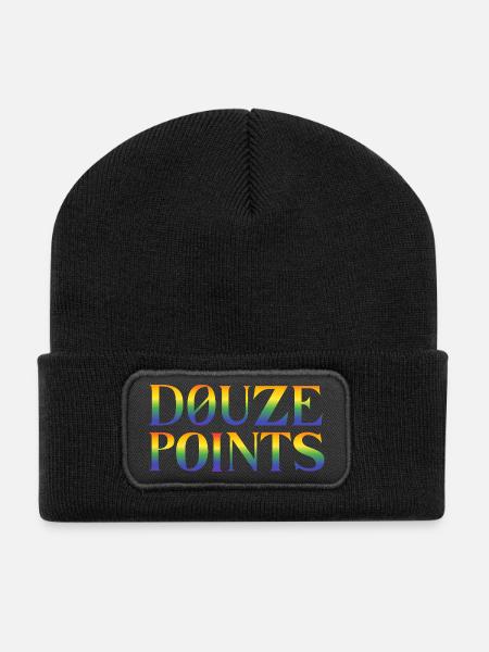 Douze Points Eurovision song contest - Recycled Patch Beanie - black