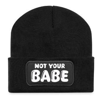 pas votre bébé - Beanie recyclé à patch - noir - Devant