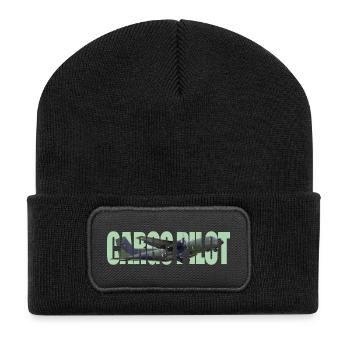 Pilote cargo C-160 - Beanie recyclé à patch - noir - Devant