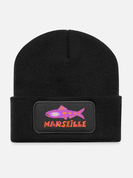 Sardine Marseillaise - Beanie recyclé à patch - noir