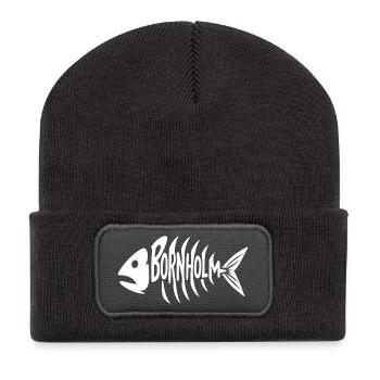 Bornholm Grätenstyle - Recycelte Patch Beanie - Dunkelgrau - Vorne