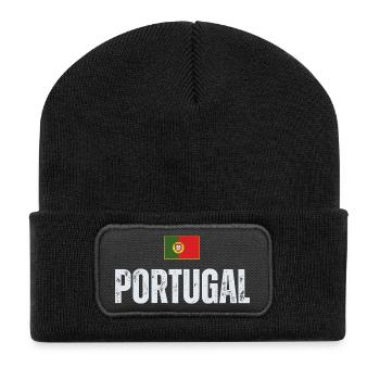 Drapeau portugais, fierté portugaise - Beanie recyclé à patch - noir - Devant