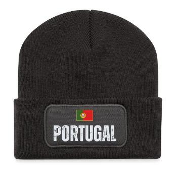 Drapeau portugais, fierté portugaise - Beanie recyclé à patch - charbon - Devant