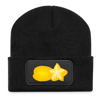 star fruit - Recycled Patch Beanie - black - Front