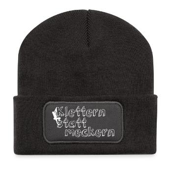 grimper au lieu de se plaindre - Beanie recyclé à patch - charbon - Devant