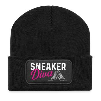 Sneaker Diva Streetwear Style for Sneaker Queens - Recycled Patch Beanie - black - Front