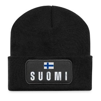 Finnish pride, made in Finland - Recycled Patch Beanie - black - Front