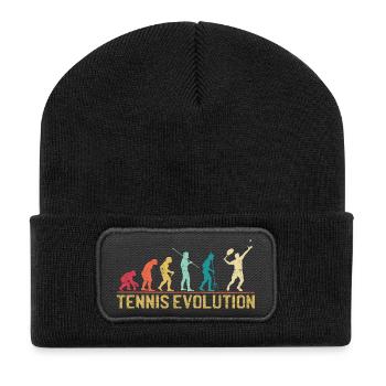 Tennis Evolution Evolution Conception graphique - Beanie recyclé à patch - noir - Devant