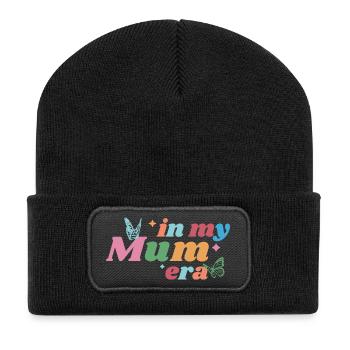 In My Mum Era – Colorful & Playful - Recycled Patch Beanie - black - Front