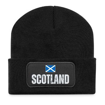 Flag of Scotland, Scottish patriot - Recycled Patch Beanie - black - Front