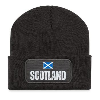 Flag of Scotland, Scottish patriot - Recycled Patch Beanie - dark grey - Front