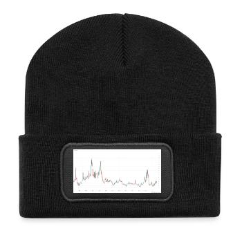 "Share The Gains" T-Shirt mit Grafik - Recycelte Patch Beanie - Schwarz - Vorne