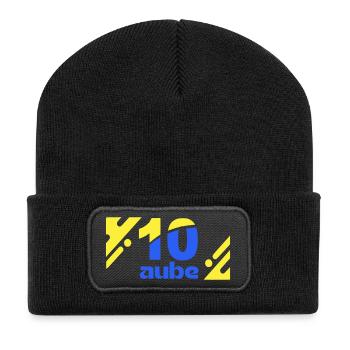 Ten Dawn Logo Blue Yellow - Recycled Patch Beanie - black - Front