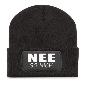 NO - NOT LIKE THAT - Recycled Patch Beanie - dark grey - Front