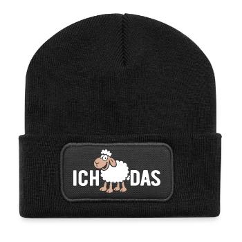 I SHEEP that - word play with sheep - Recycled Patch Beanie - black - Front