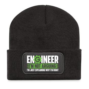Ingenieur streitet nicht, sondern erklärt nur, warum ich Recht habe - Recycelte Patch Beanie - Dunkelgrau - Vorne